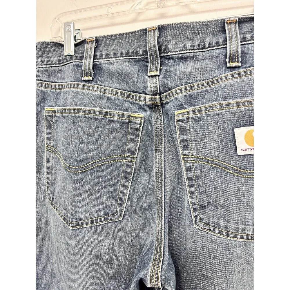 Carhartt Men's Sturdy Relaxed Fit Medium Blue Jeans Denim 32x32 Work Casual